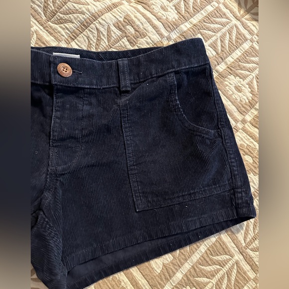 Vintage Birdwell Beach Britches corduroy shorts in a dark navy blue color - Picture 3 of 8